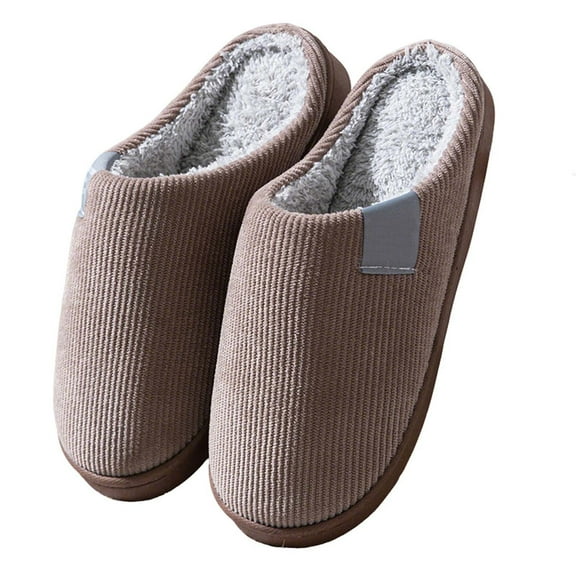geerera Couples Indoor Slippers, Soft Plush House Shoes with Non-Slip Sole, Warm Slide Slippers for Men and Women, Home Lounge, Bathroom
