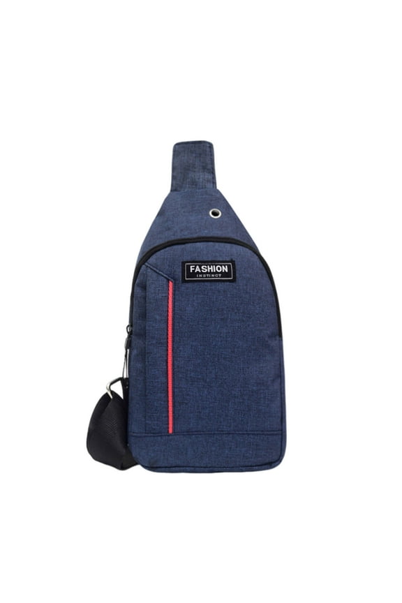 Crossbody Chest Backpack with Headphone Hole, Multipurpose Strap Bag for Hiking, Travel & Daily Use - Hands-Free