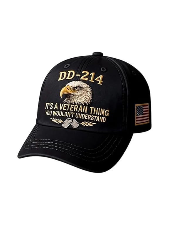 geerera DD-214 Veteran Baseball Cap, 'This Is A Veterans Thing' Patriotic Embroidered Hat, Military Service Cap for Men, Retired Soldier Gift, Patriotic Day Apparel