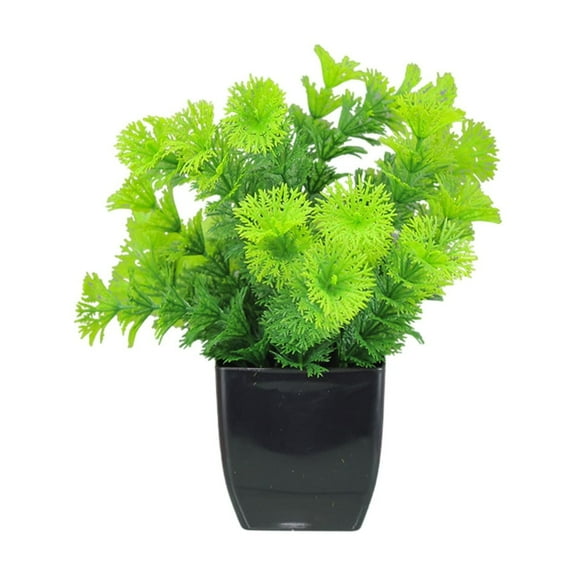 geerera Decorative Fake Plants Simulation Green Plants Indoor Home Furnishings Arrangements Living Room Plastic Bouquet TV Cabinet Potted Plants