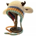 thumbnail image 1 of geerera Deer Antler Knit Hat, Winter Beanie with Lace-Up Ear Warmers, Cold Weather Hat for Holiday Fashion, Winter Outdoors, 1 of 4