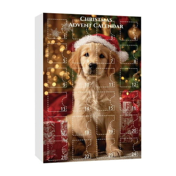 geerera Dog Advent Calendar 2025, Pet Lover Countdown Calendar, 24 Different Cute Dogs Hanging Ornaments for Holiday Tree, Gift Exchange, Festive Tradition