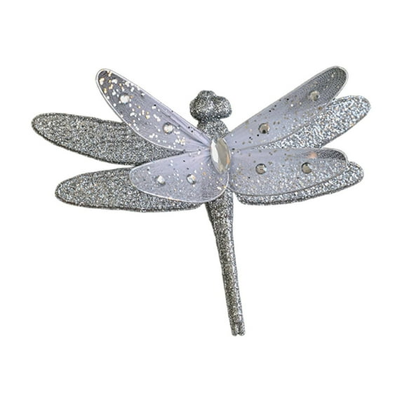 geerera Dragonfly Christmas Ornaments, Glitter Clip-On Dragonfly Decor, Party Christmas Decorations, for Tree Trimming, Wedding Wreaths, Home Holiday Displays