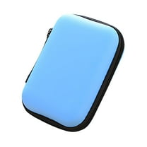 geerera Earbud Case, Mini Hard Leather Earphone Storage Case - Compact Zippered Pouch for Earbuds and Headphones Cable Organizer