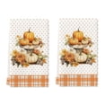 thumbnail image 1 of geerera 1PC Fall Kitchen Towel, Pumpkin Orange Fall Tea Cloth, Maple Leaves Hand Dish Towel,Gift for Autumn Thanksgiving Cooking Kitchen Bathroom, 1 of 6