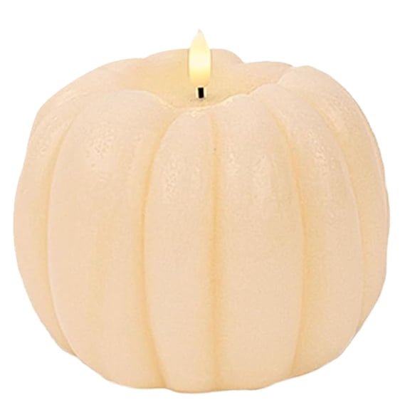 geerera Flameless LED Pumpkin Candle, Remote Control with Timer and Dimmer, for Tiered Tray, Mantel Display, Autumn Farmhouse Decor
