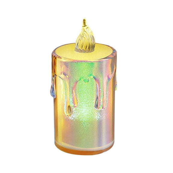 geerera Flameless Tea Lights Candles Battery Operated, LED Simulation Color Candle Light, Flameless Safe Simulated Fire Halloween/Christmas Party Decoration Wedding Table Lights Desktop Mood Lights