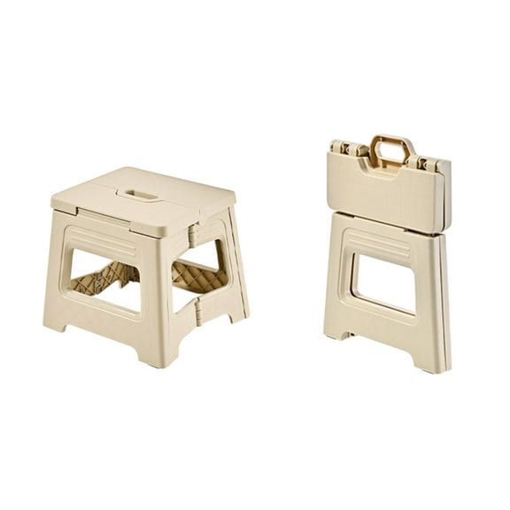geerera Folding Lightweight Step Stool, Sturdy, Safe, Opens Easy with One Flip,Non-Slip Surface with Carry Handle Collapsible Stool for Kitchen, Bathroom or Bedroom