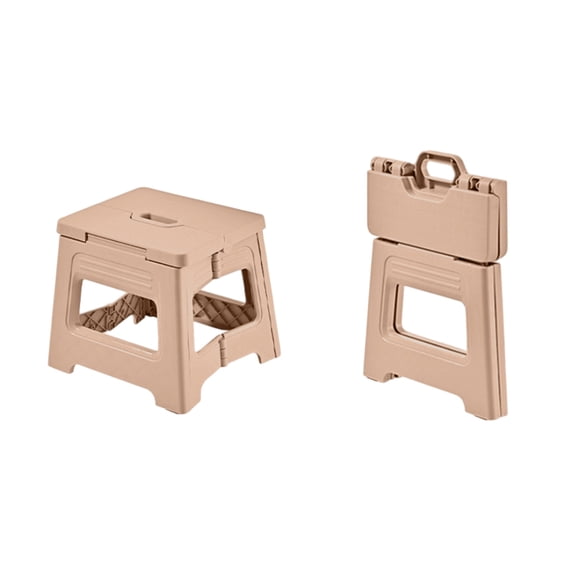 geerera Folding Lightweight Step Stool, Sturdy, Safe, Opens Easy with One Flip,Non-Slip Surface with Carry Handle Collapsible Stool for Kitchen, Bathroom or Bedroom