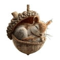 thumbnail image 1 of geerera Forest Animal Acorn Ornaments, Pine Cone Animal Decoration, Acrylic Hanging Ornament Home Party Décor, Xmas Gift for Animals Lover(Squirrel), 1 of 3