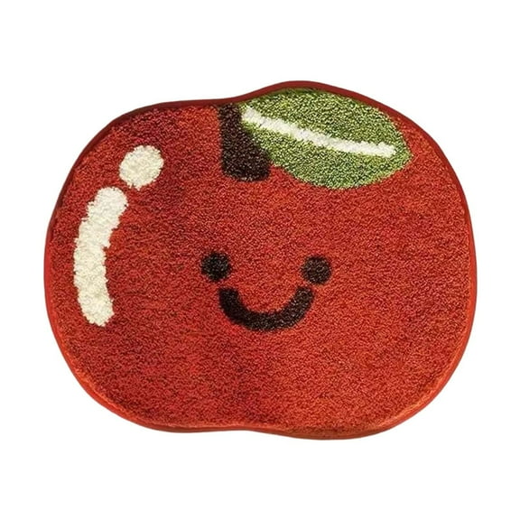 geerera Fruit Bath Mat, Super Absorbent Soft Bathroom Carpet for Quick Drying, Non-Slip Backing