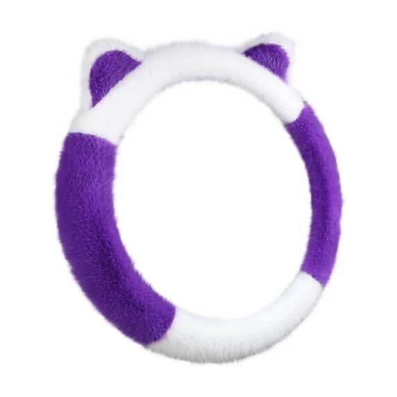 geerera Fuzzy Winter Handlebars Heated Steering Wheel Covers Car Universal Thermal Protection Covers Heating, Soft Fluffy Warm Anti-Slip Comfortable Auto Accessories 15 inch