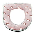 thumbnail image 1 of geerera Glow in Dark Toilet Seat, Winter Warm Plush Toilet Cover, Washable Zipper Seat, for Bathroom Decor, 1 of 6