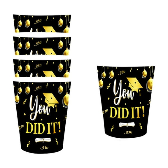 geerera Graduation Party Supplies, Graduation Party Plates Napkins Banner Cups Tablecloth Forks Knives Party Tableware Set, Graduation Party Disposable Tableware, Serve 16Guests