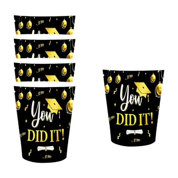 geerera Graduation Party Supplies, Graduation Party Plates Napkins Banner Cups Tablecloth Forks Knives Party Tableware Set, Graduation Party Disposable Tableware, Serve 16Guests