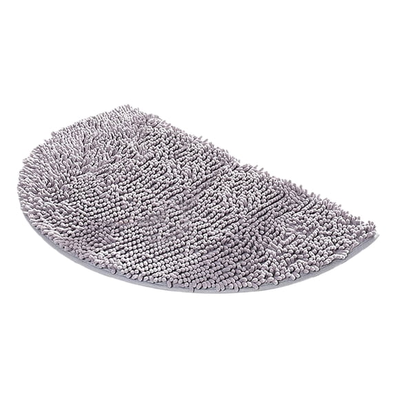 geerera Half Round Bath Mat, Non-Slip Chenille Bathroom Rug - 15.7x23.6 Inch Water Absorbent, Quick Dry Shower Mat for Bathroom Floor