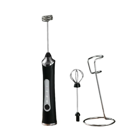 geerera Handheld Milk Frother 3-in-1, Rechargeable Coffee Whisk & Mixer for Latte & Hot Chocolate, 15s Quick Foam Stainless Steel, Home Kitchen Gadget
