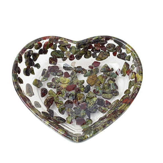 geerera Heart-Shaped Jewelry Dish, Resin Trinket Tray for Rings and Earrings, Decorative Key Holder and Organizer Bowl, Dresser Tray, Vanity Organizer, Gift for Her