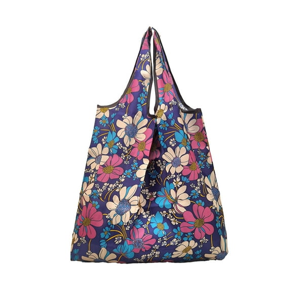 geerera Heavy Duty Reusable - Foldable Waterproof Shopping Bag Tote with Hidden Pocket, Washable Nylon Market Bag for Groceries, Beach & Travel