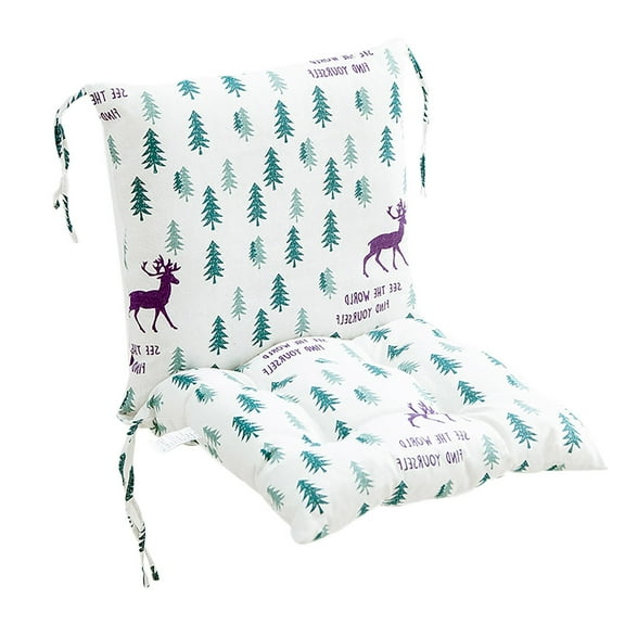 geerera High Back Chair Cushions with Ties, One-Piece Non-Slip Chair Cushion for Dining Chair, Thickened Soft Garden Seat Pads for Dining Kitchen Office Furniture Chair, Removable, Machine Washable