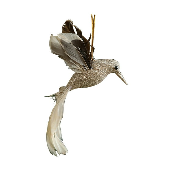 geerera Hummingbird Ornament with Colorful Feathers, Christmas Tree Decoration, Simulation Bird Decor, for Holiday Display, Garden Decor