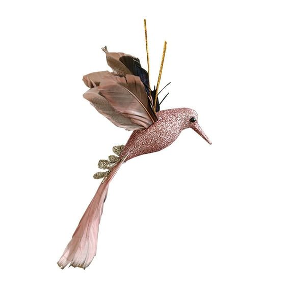 geerera Hummingbird Ornament with Colorful Feathers, Christmas Tree Decoration, Simulation Bird Decor, for Holiday Display, Garden Decor