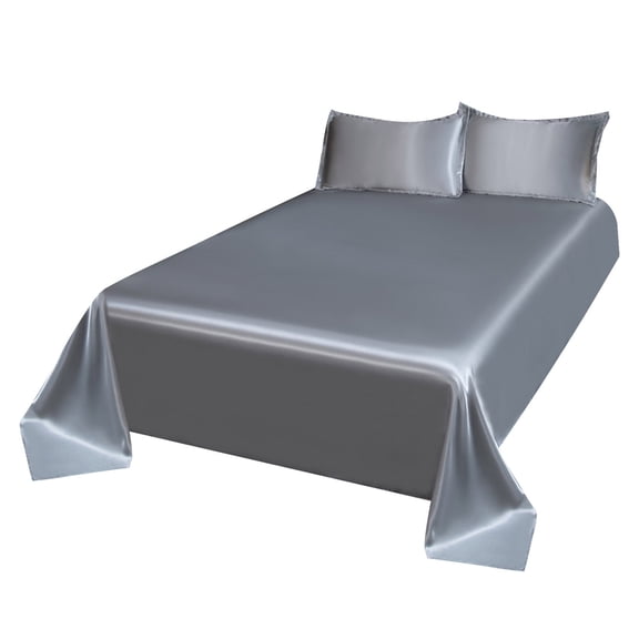 geerera Ice Silk Bed Sheet Set 3-Piece Summer Cooling Sheets With Pillowcases Breathable Washable