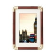 thumbnail image 1 of geerera Imitation Copper Photo Frame, Solid Wood Texture Table and Wall Frame, Vintage Style Picture Frame Decor, Living Room, Bedroom Styling,8"X12", 1 of 6