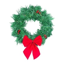 geerera LED Christmas Wreath, Illuminated Bow Decor for Car and Home, Battery Operated Holiday Wreath for Auto, Door, Interior Display