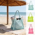 thumbnail image 1 of geerera Large Capacity Mesh Beach Bag Storage Tote, Portable Net Bag for Wet Clothes Towels Snorkeling Supplies, Summer Swimming Essentials, 1 of 6