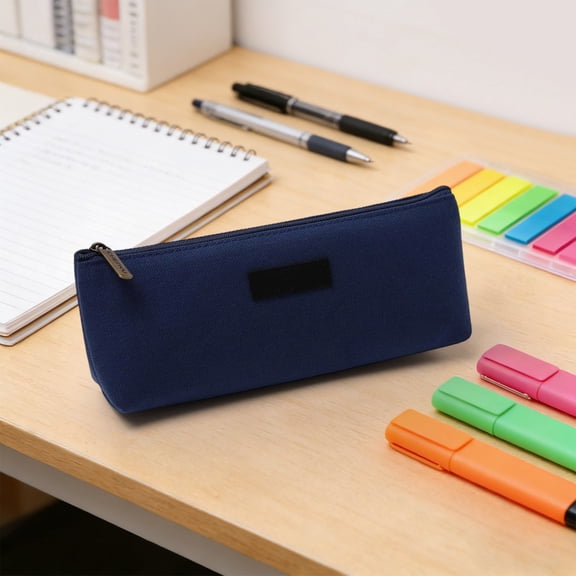 geerera Large Capacity Pencil Case, Canvas Pen Organizer, Simple Marker Pouch for Office & Exam Supplies, 8.5x3.1x1.8 Inch