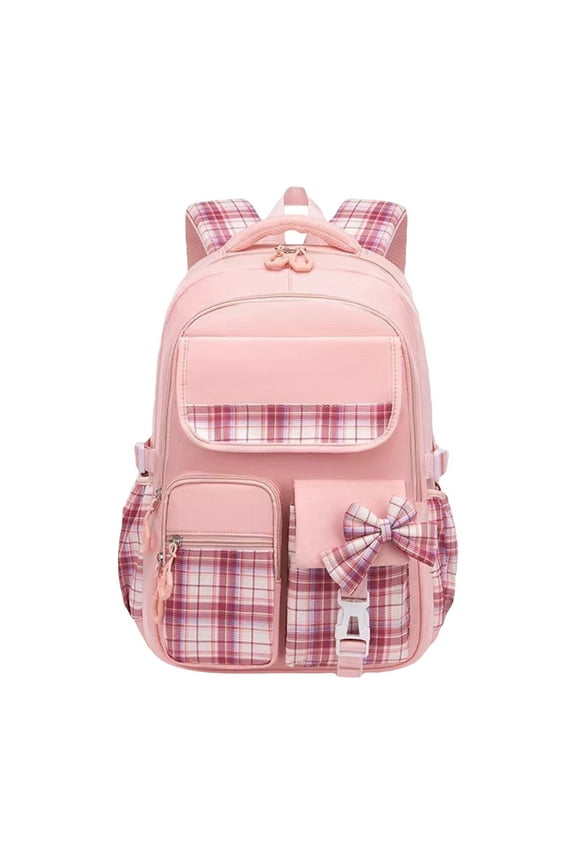 Large Capacity Waterproof Shoulder Bag - Lightweight Backpack with Bow Design & Multiple Pockets for Women, Travel, Shopping