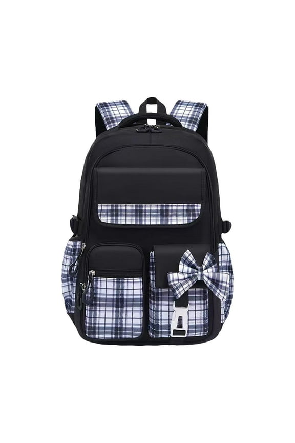 Large Capacity Waterproof Shoulder Bag - Lightweight Backpack with Bow Design & Multiple Pockets for Women, Travel, Shopping