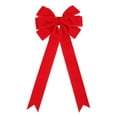 thumbnail image 1 of geerera Large Velvet Christmas Bow Vintage Velvet Bows for Christmas Tree Premade Decorative Ribbon with Twist Tie for Wreath Garland Staircase Front Door, 1 of 6