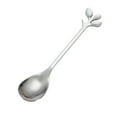thumbnail image 1 of geerera Leaf Handle Teaspoons, Dessert Spoon, Stainless Steel Stir Spoon,for Coffee & Tea, Durable, Easy to Clean, 4.7inches, 1 of 6