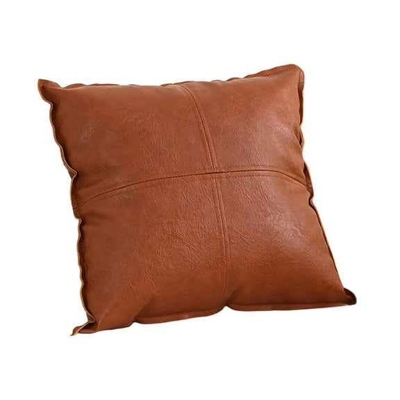 geerera Leather Pillow Cover - Decorative Sofa Cushion Case for Living Room and Bedroom - Soft Throw Pillow Protector Cover