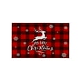 thumbnail image 1 of geerera Merry Christmas Rug, Red and Black Buffalo Plaid Rug, Non-Slip Washable Small Christmas Door Mat for Living Room Bathroom Kitchen Floor, Xmas Decor, 16"x24", 1 of 6