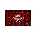thumbnail image 1 of geerera Merry Christmas Rug, Red and Black Buffalo Plaid Rug, Non-Slip Washable Small Christmas Door Mat for Living Room Bathroom Kitchen Floor, Xmas Decor, 16"x24", 1 of 6