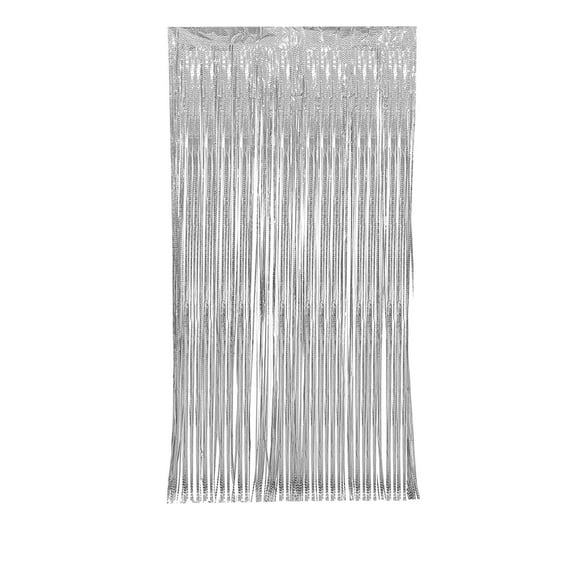 geerera Metallic Tinsel Foil Fringe Curtains Party Streamers Birthday Decorations Foil Fringe Photo Backdrop Party Supplies Fiesta Grad Theme Decorations,39"x79"