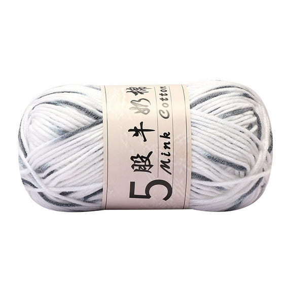 geerera Milk Cotton Yarn for Crochet/Knitting, Colorful Gradient Yarn Thread, Soft and Lightweighl Perfect for Any Knitting Crochet and Crafts Mini Project