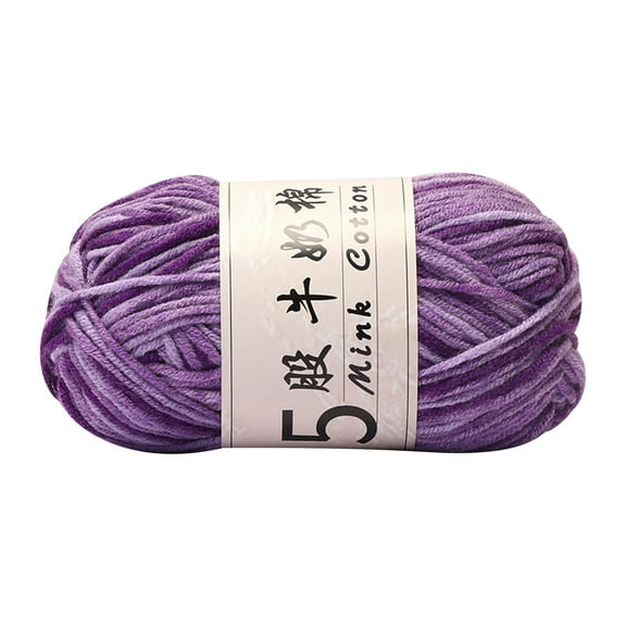 geerera Milk Cotton Yarn for Crochet/Knitting, Colorful Gradient Yarn Thread, Soft and Lightweighl Perfect for Any Knitting Crochet and Crafts Mini Project