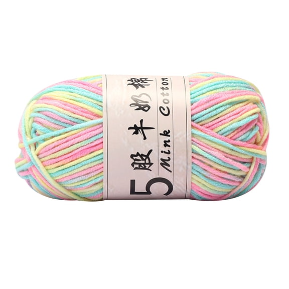geerera Milk Cotton Yarn for Crochet/Knitting, Colorful Gradient Yarn Thread, Soft and Lightweighl Perfect for Any Knitting Crochet and Crafts Mini Project