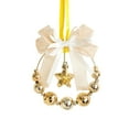 thumbnail image 1 of geerera Mini Christmas Wreath Ornament, Christmas Ball & Bow Wreath, Hanging Garland Decoration for Tree, Wall, Fireplace and Car, 5.2", 1 of 6