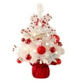 thumbnail image 1 of geerera Mini White Christmas Tree, Flocked Tabletop Tree with LED Lights and Music, Small Artificial Christmas Decor for Indoor, Office, Gift, 1 of 9