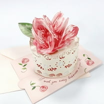 geerera Mother's Day 3D Flower Pop-up Card Mother's Day Greeting Card for Mom Wife Grandmother Women for Birthday Anniversary Thank You Get Well or Any Occasion