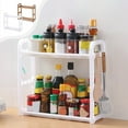 thumbnail image 1 of geerera Multifunctional Storage Rack Double Layer Kitchen Condiment Organizer Knife Holder Countertop Spice Rack, 1 of 6