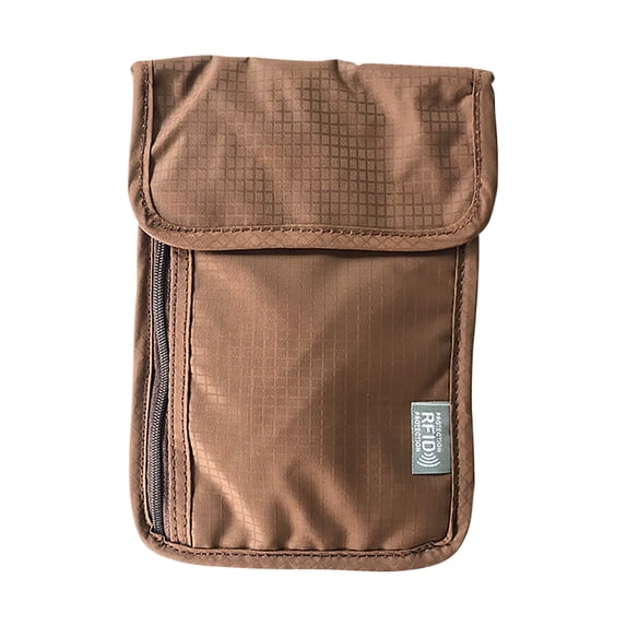 geerera Neck ID Card Holder Bag Chest Document Organizer Pouch with Adjustable Strap for Outdoor Travel Essentials and Important Papers Storage