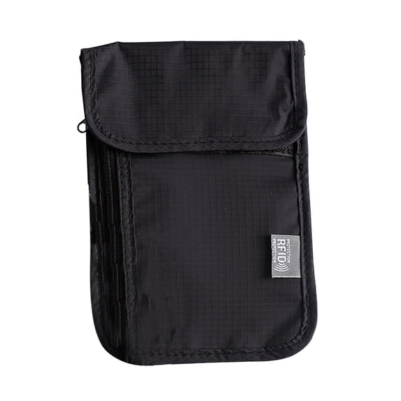 geerera Neck ID Card Holder Bag Chest Document Organizer Pouch with Adjustable Strap for Outdoor Travel Essentials and Important Papers Storage