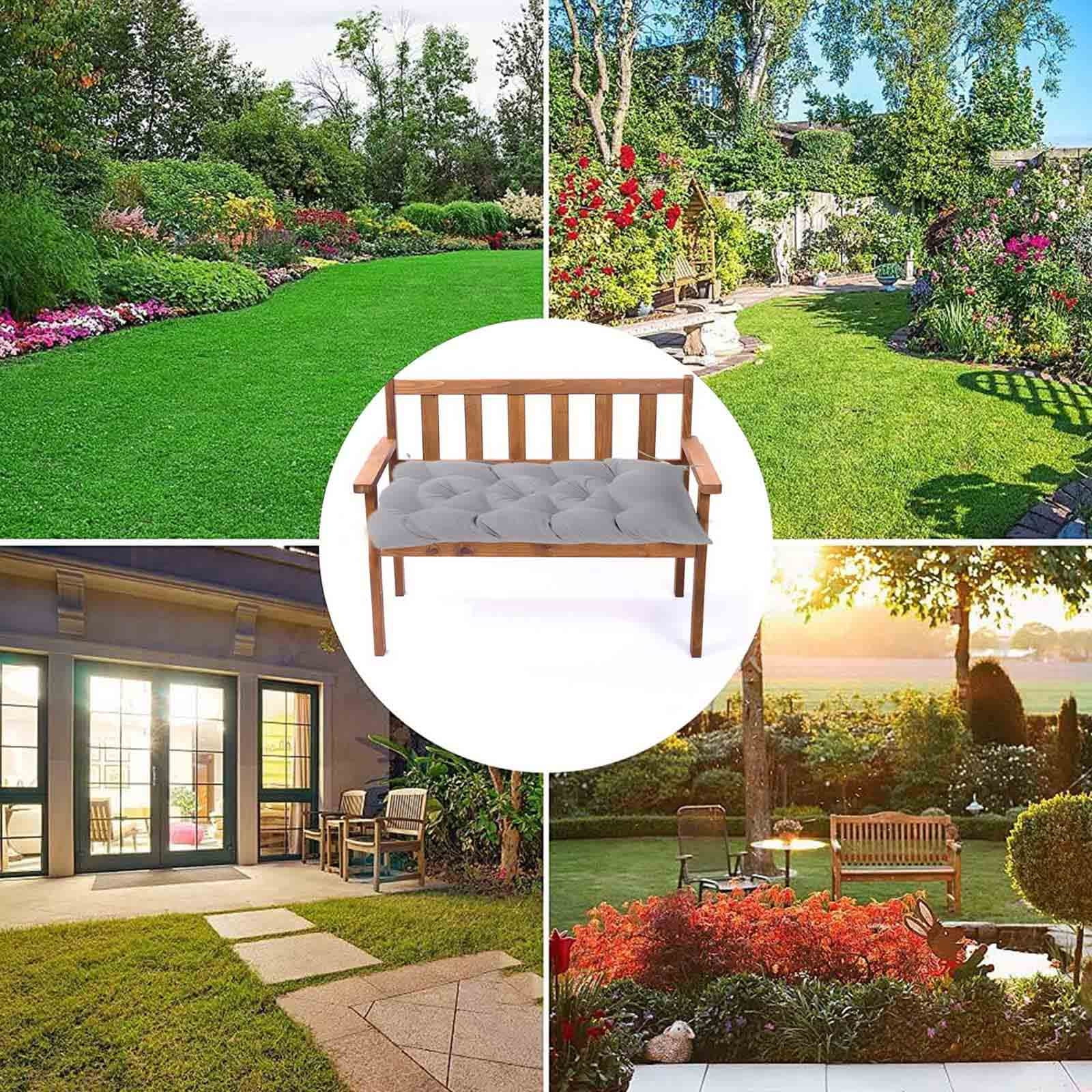 geerera Outdoor Bench Cushion - Thick Weather-Resistant Seat Pad for Patio, Porch & Garden Furniture, Swing Replacement Cushion,19.7x39.4 inch