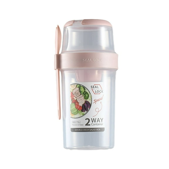 geerera Overnight Oats Jars, Breakfast Cups with Lid and Spoon, Leak Proof Container Great for Cereal Fruit Vegetable Milk Salad Yogurt Meal Prep